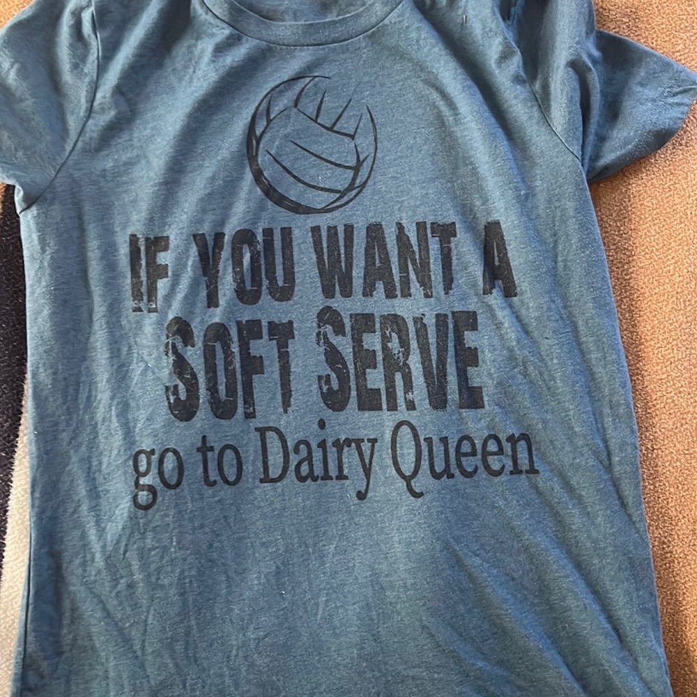 Small, dark blue volleyball shirt